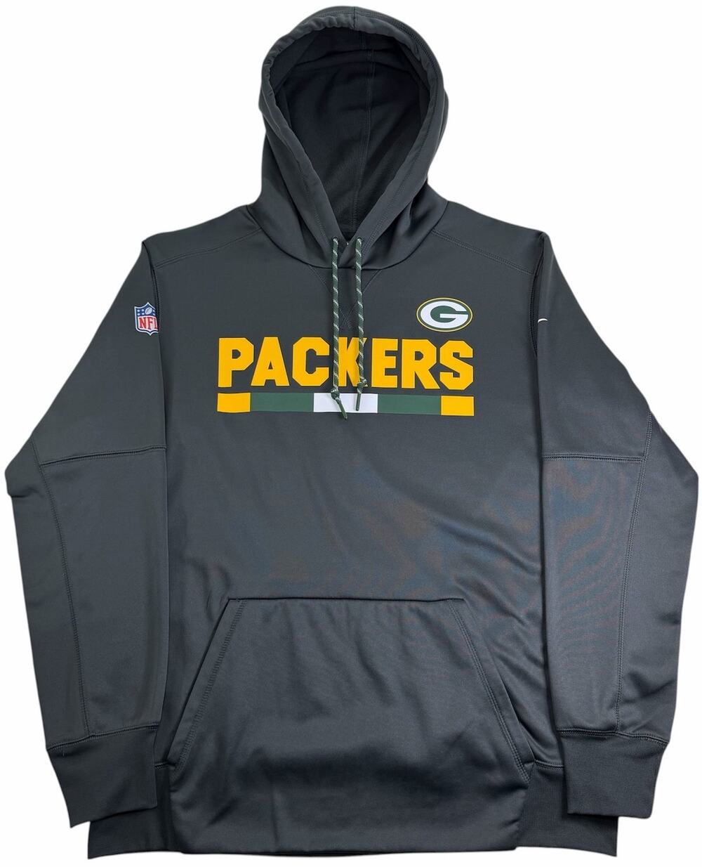 Nike Green Bay Packers Dri-Fit Hoodie Men's Large Dark Grey NFL Sweatshirt